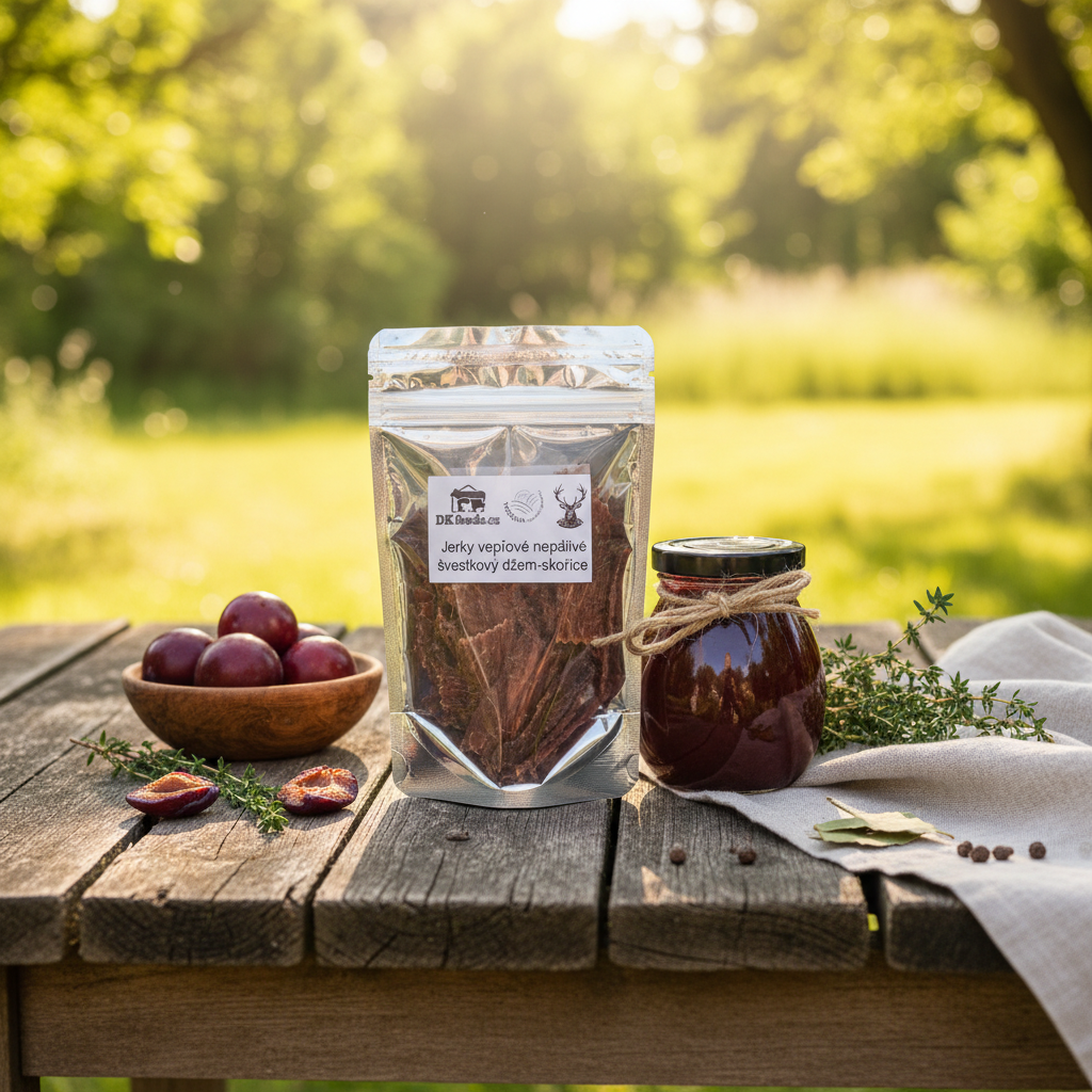 Jerky – vepřové - švestkový džem & skořice - nepálivé