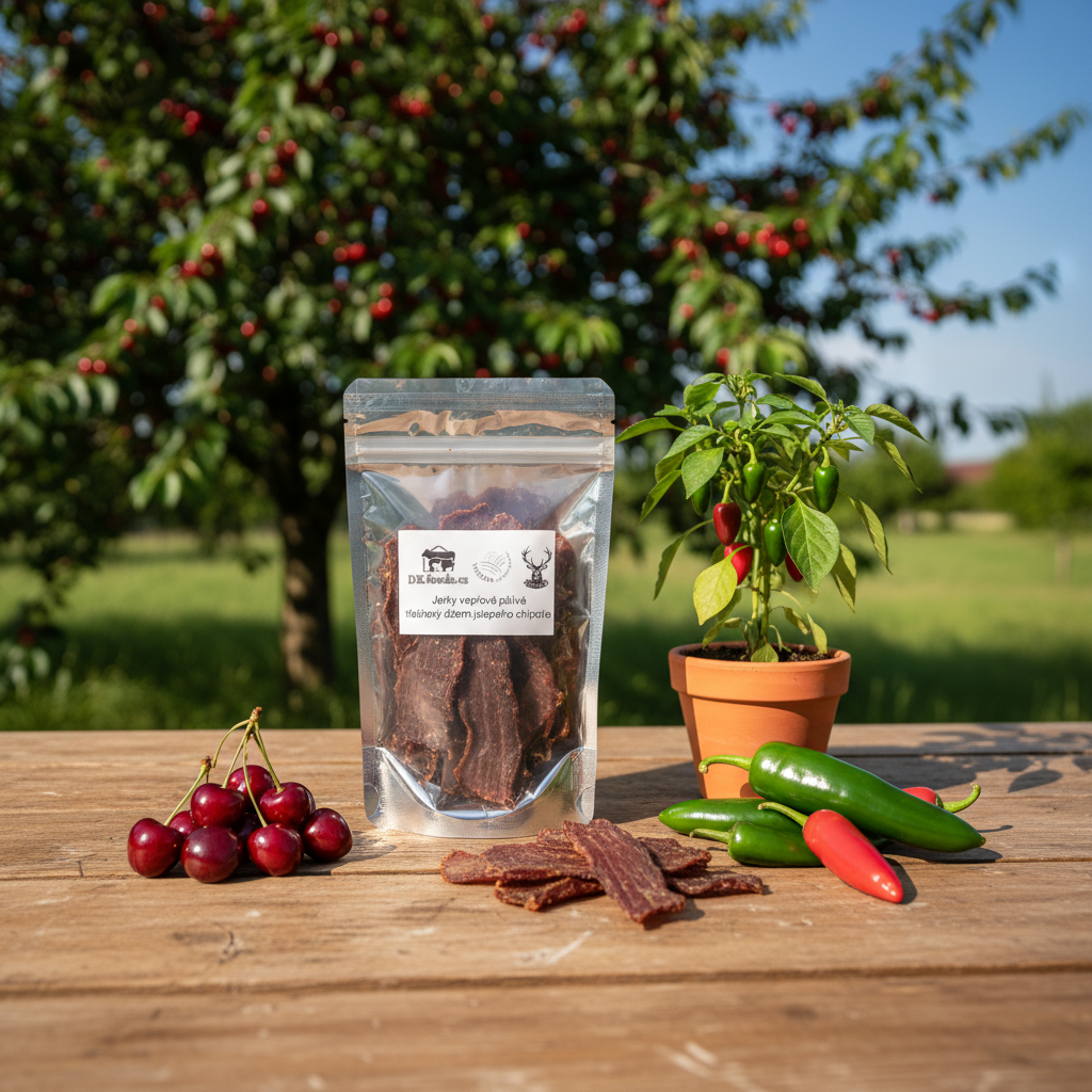 Jerky vepřové třešňový džem-jalapeño chipotle